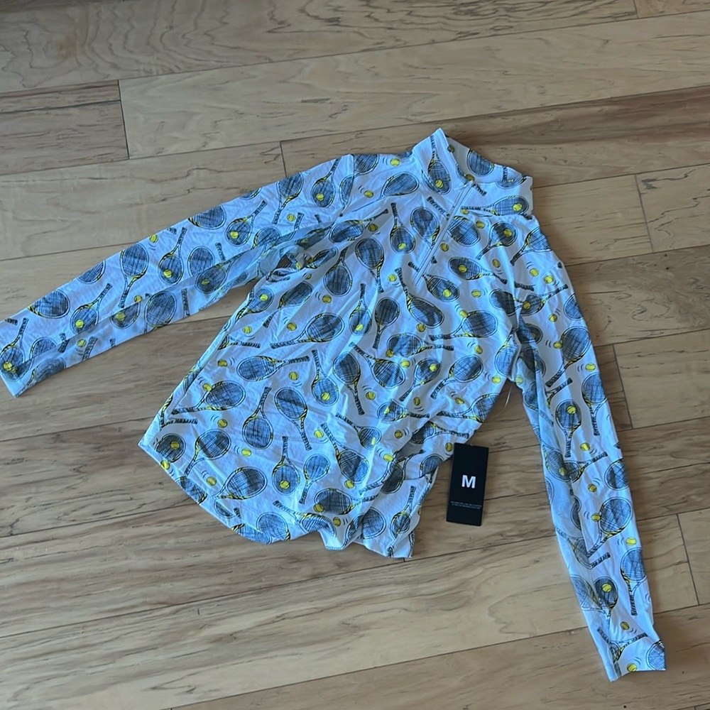 Women’s Long Sleeve IBKUL Zip Mock Neck